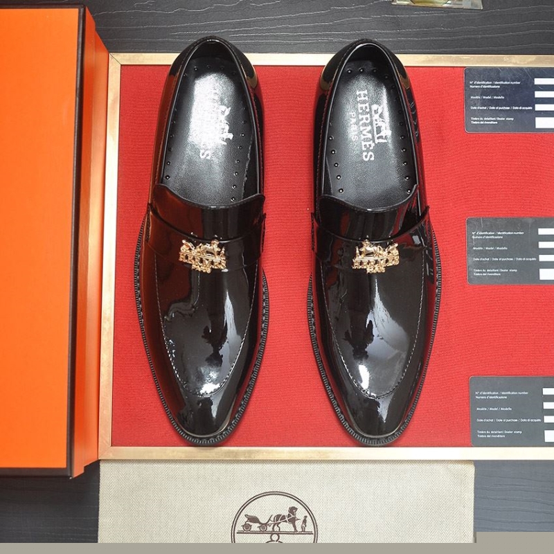 H**mes leather shoes